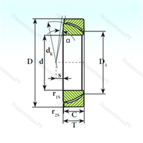 Подшипник скольжения сферический GAC 150 CP