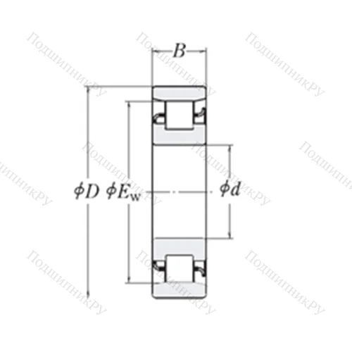 Подшипник роликовый радиальный LRJ 6.1/2
