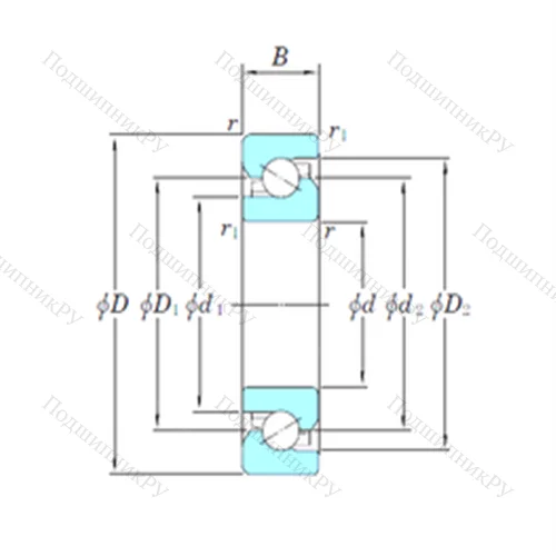 Подшипник шариковый упорно-радиальный SAC 55120B от производителя  KOYO