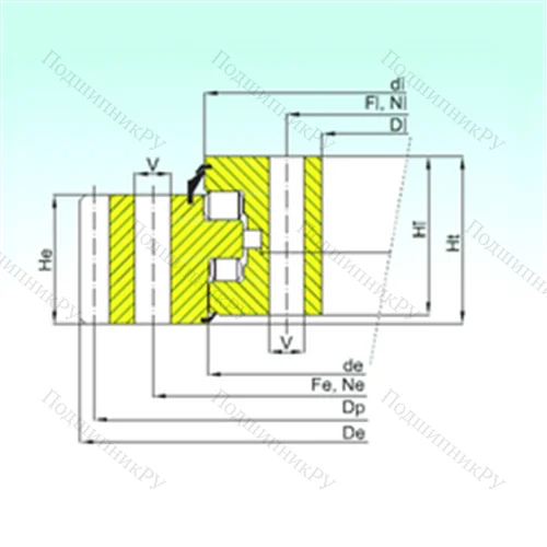 Подшипник роликовый опорно-поворотный ER 3.32.2800.400-1SPPN
