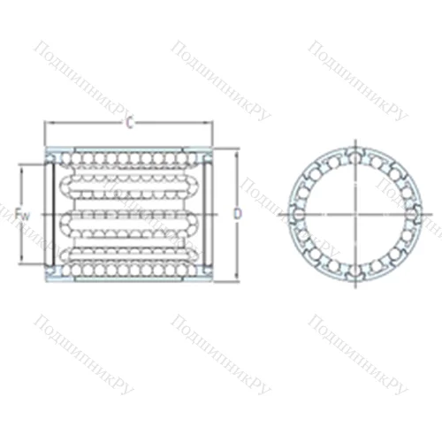 Подшипник шариковый линейный LBBR 25