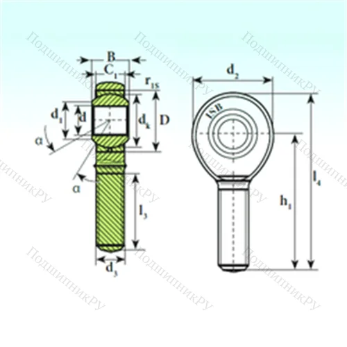 Подшипник скольжения сферический TSM 16.1 C