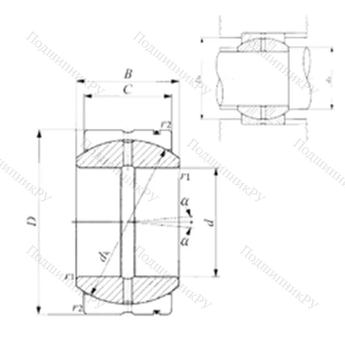 Подшипник скольжения сферический SB 508042
