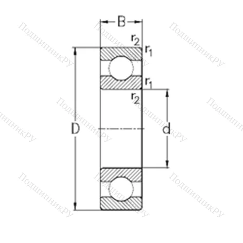 Подшипник шариковый радиальный 6038-M