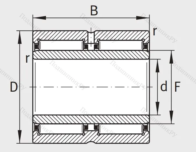Игольчатый подшипник NA 6911 ZW XL