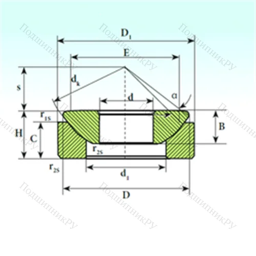 Подшипник скольжения сферический GX 70 CP