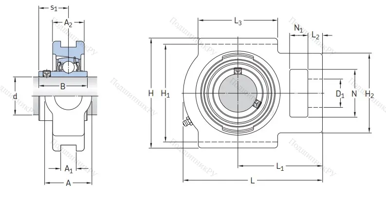 Подшипниковый узел TUJ 40 TF