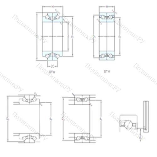 Подшипник шариковый радиально-упорный спаренный BTM 160 AM/HCP 4CDB