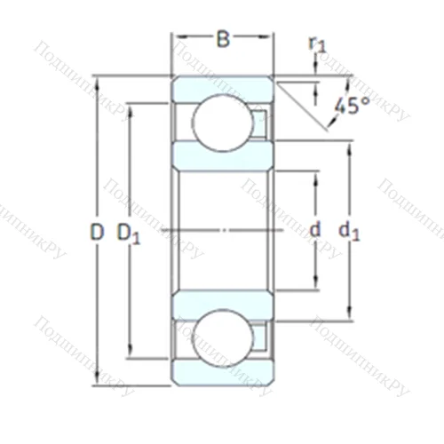 Подшипник шариковый радиальный 16009/HR 22T 2