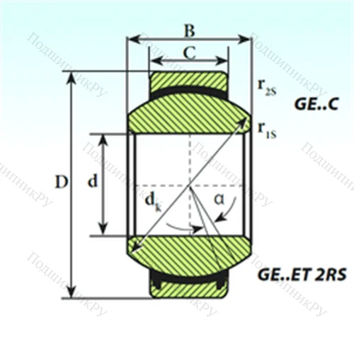 Подшипник скольжения сферический GE 240 ET 2RS