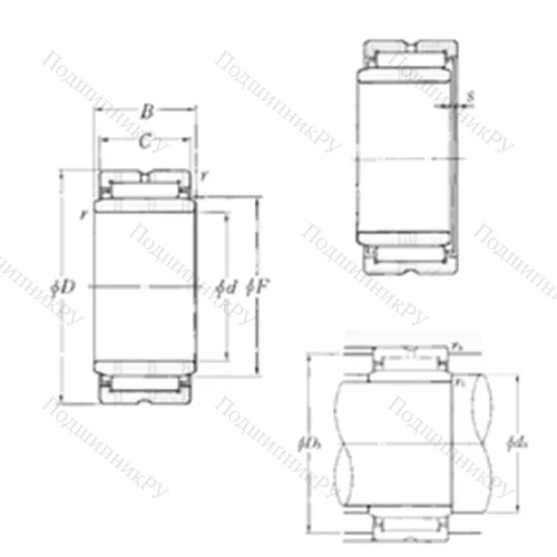 Подшипник игольчатый радиальный MR 445616+MI-364416
