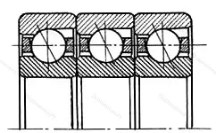 Подшипник 3x7315BGMB/TT размер 75x160x111