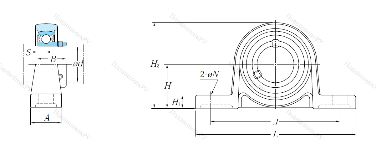 Подшипниковый узел UP 003 J