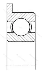 Подшипник  1840088 размер 8x16x4 от производителя  ГПЗ-8