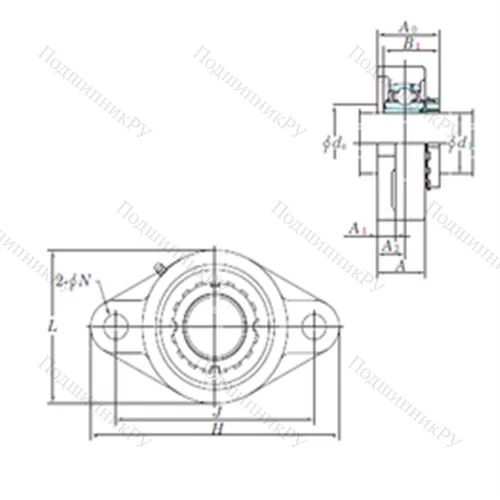 Подшипниковый узел шариковый радиальный UKFL 315