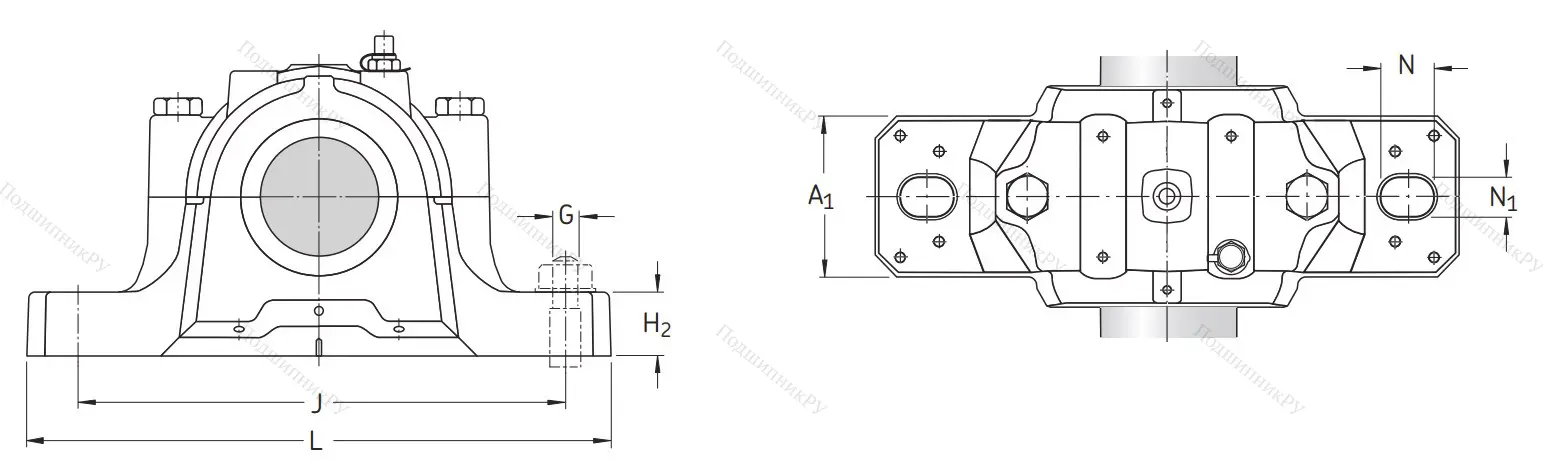 Подшипниковый корпус SNL 212