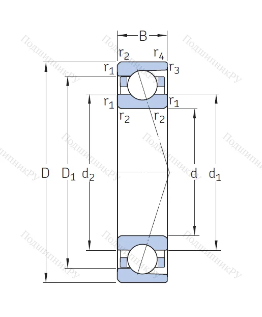 Сверхточный подшипник 7210 ACD/P 4A