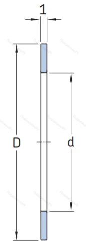 Игольчатый подшипник упорное кольцо AS 2542