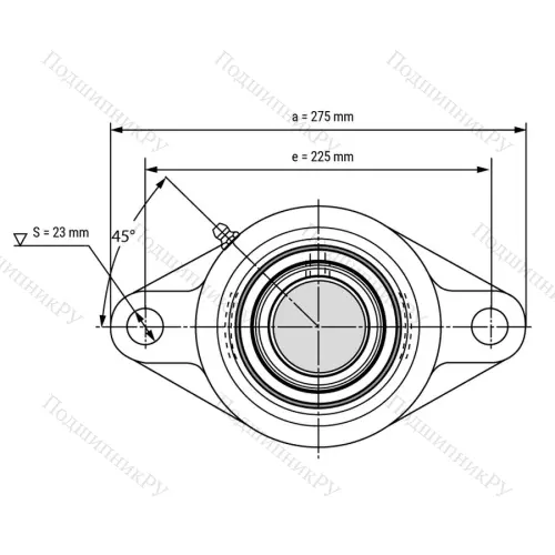 Подшипниковый узел UCFL 215 - Вал: 75 мм от производителя  LPZ