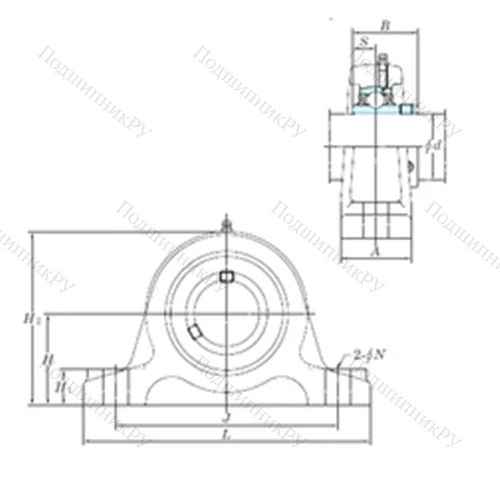 Подшипниковый узел шариковый радиальный UCIP 212-39