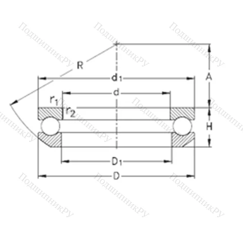 Подшипник шариковый упорный 53230