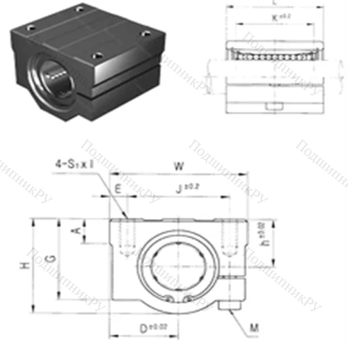 Подшипник шариковый линейный SCJ 35UU