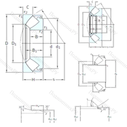 Подшипник роликовый упорно-радиальный 294/1060EF