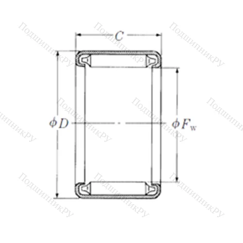 Подшипник игольчатый радиальный F-2812