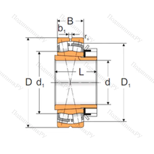 Подшипник роликовый радиальный самоцентрирующийся 22311 KW 33+H 2311