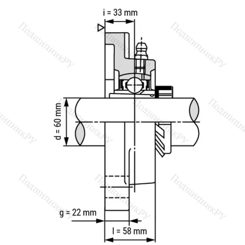 Подшипниковый узел UKF 313+H 2313 - Вал: 60 мм