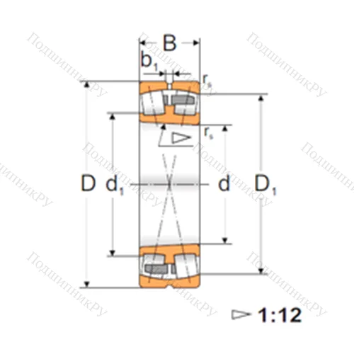 Подшипник роликовый радиальный самоцентрирующийся 22316K