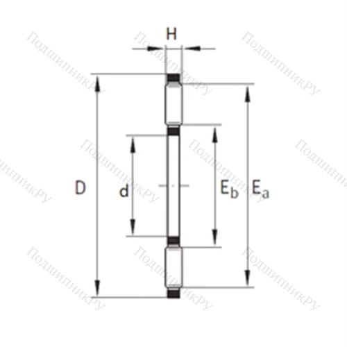Подшипник игольчатый упорный AXK 360X 416X 7