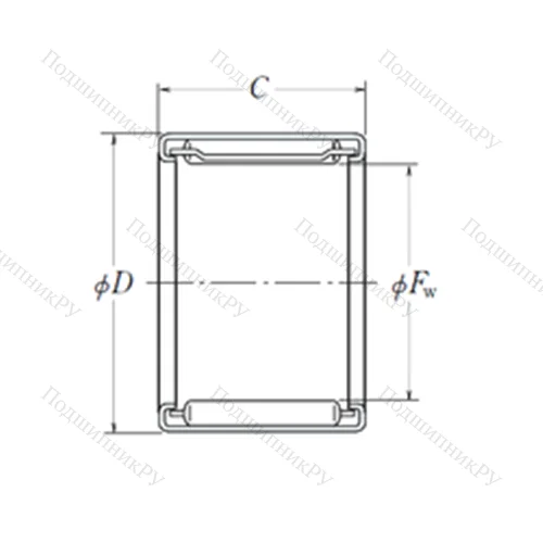 Подшипник игольчатый радиальный FJ-4016
