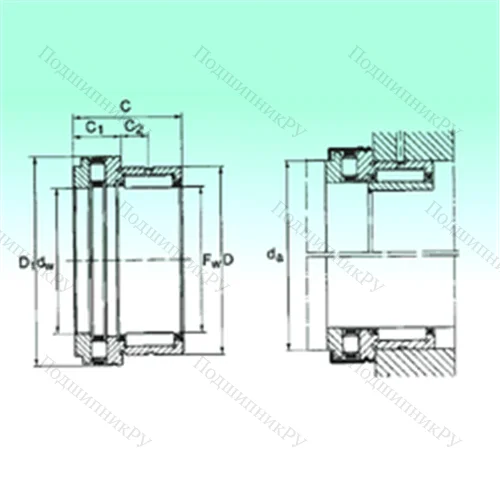 Подшипник комбинированный NKXR 15 от производителя  NBS
