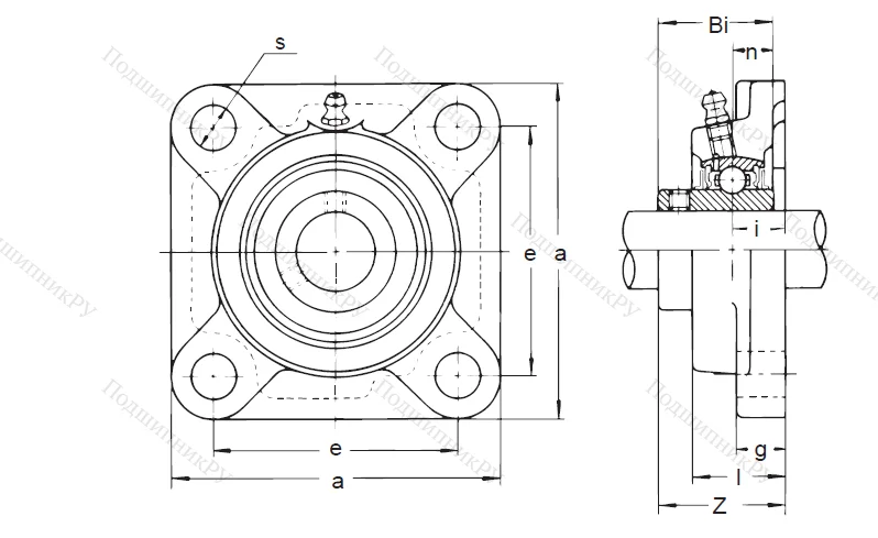 Подшипниковый узел UCF 206