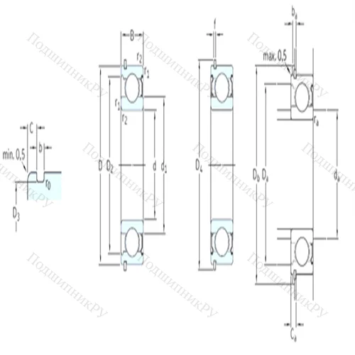 Подшипник шариковый радиальный 6309-2ZNR