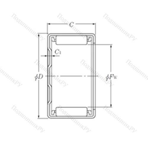 Подшипник игольчатый радиальный BK 2220