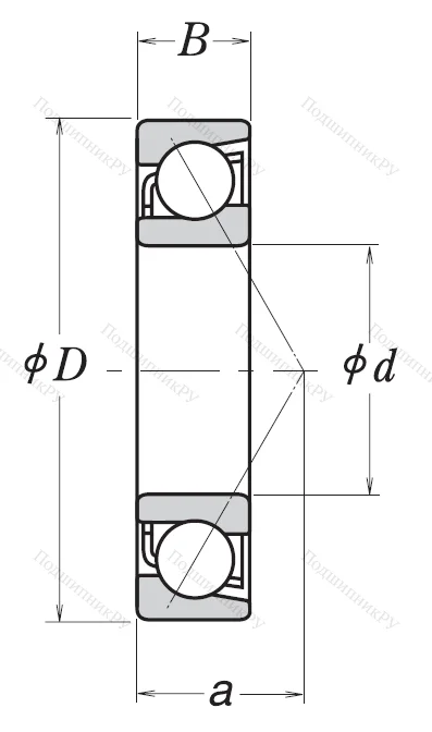 Однорядный шариковый подшипник 7314 BG