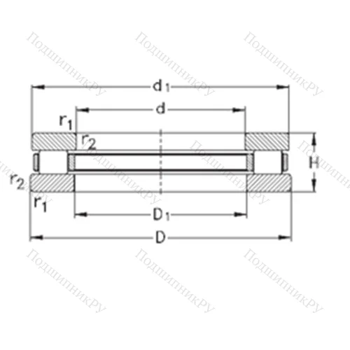 Подшипник роликовый упорный 81115-TVPB