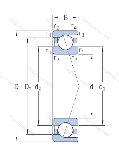 Сверхточный подшипник 7008 CDGA/P 4A от производителя  SKF