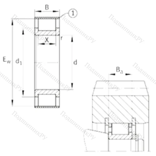 Подшипник роликовый радиальный RSL 182220-A