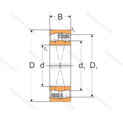 Подшипник роликовый радиальный самоцентрирующийся 22210 MA