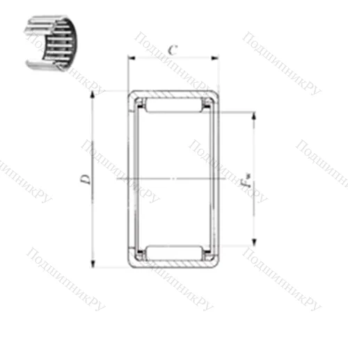 Подшипник игольчатый радиальный BA 3612 Z