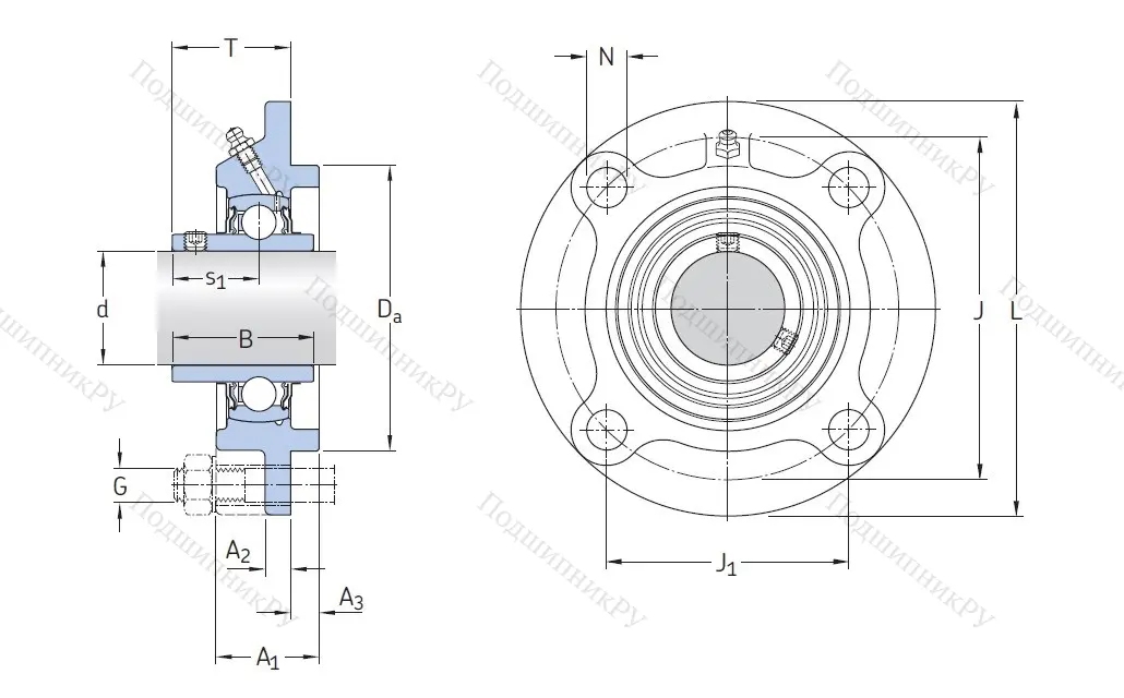 Подшипниковый узел FYC 50 TF