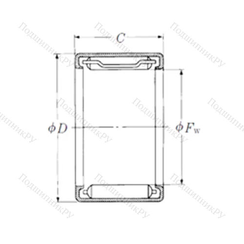 Подшипник игольчатый радиальный FJL-1020