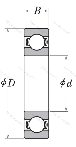 Однорядный шариковый подшипник 6210 CM от производителя  NSK
