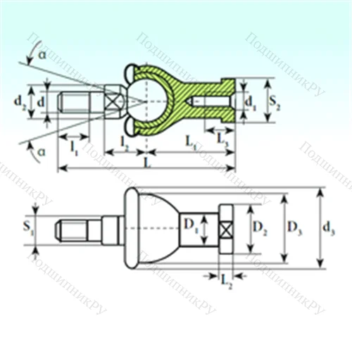 Подшипник скольжения сферический SQZ 22 C RS
