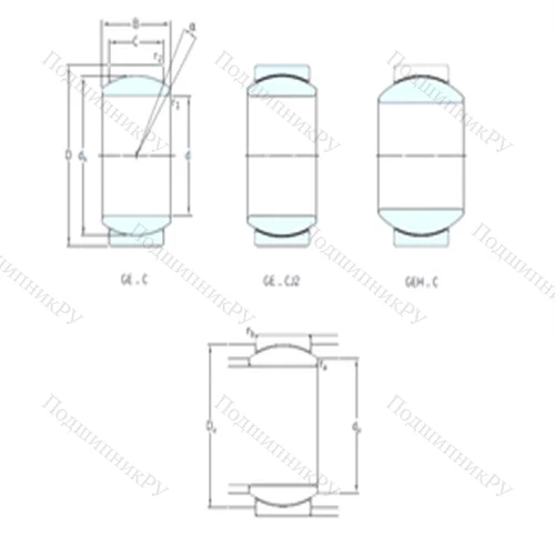 Подшипник скольжения сферический GE 60CJ 2
