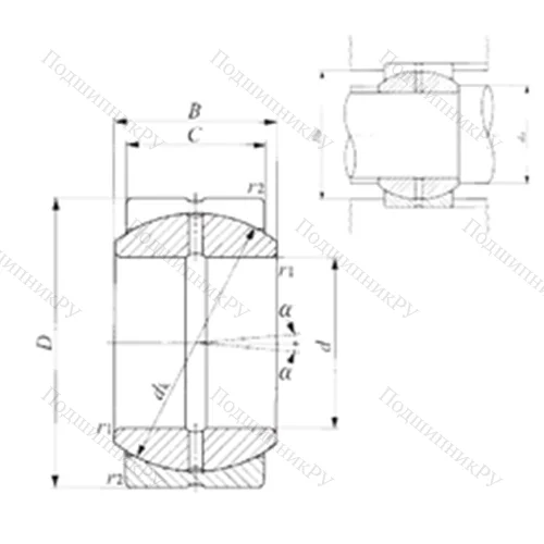 Подшипник скольжения сферический SB 130A