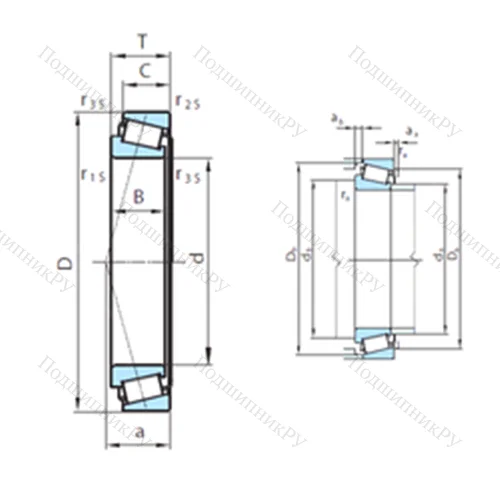 Подшипник роликовый радиально-упорный PSL 611-306-2